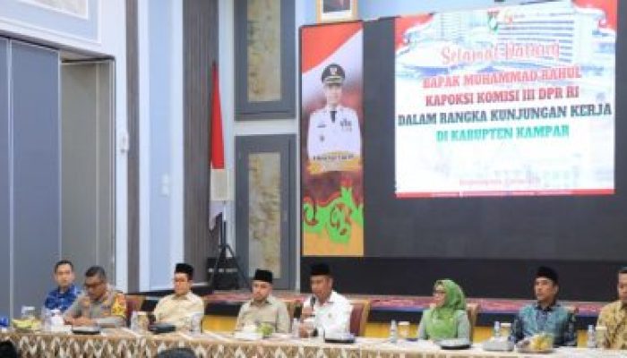 Kunjungan Ketua Poksi Komisi III DPR RI ke Kampar, Pemkab Paparkan Dukungan Program Presiden