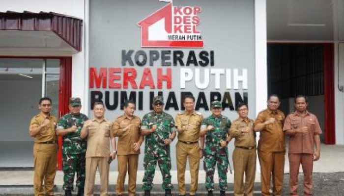 Dandim 0402/OKI-OI Dampingi Danrem 044/Gapo Evaluasi Program Koperasi Merah Putih