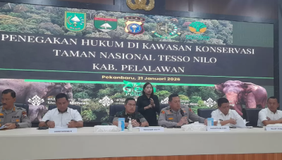 Perusakan dan Perambahan TNTN Dibongkar, Aparat Tetapkan 9 Tersangka