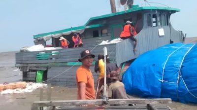 Kapal Sembako Rute Tanjung Balai–Selat Panjang Tenggelam di Perairan Sepahat