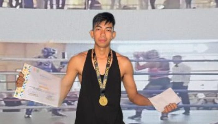 Tampil Dominan, Febriyan Persembahkan Gelar Juara Muaythai untuk Bengkalis
