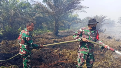 Hari Pertama Penanganan Karhutla, Api di Rantau Bais Berhasil Dikendalikan