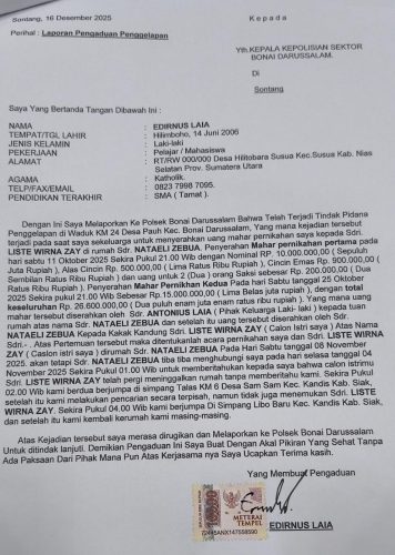 Dilaporkan Sejak Desember, Kasus Dugaan Penggelapan Mahar Belum Menunjukkan Progres