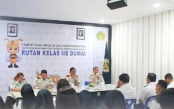 Kunjungi Rutan Dumai, Kakanwil Ditjenpas Riau Tekankan Zero Halinar dan Zona Integritas