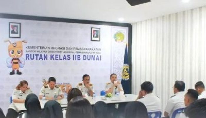 Kunjungi Rutan Dumai, Kakanwil Ditjenpas Riau Tekankan Zero Halinar dan Zona Integritas