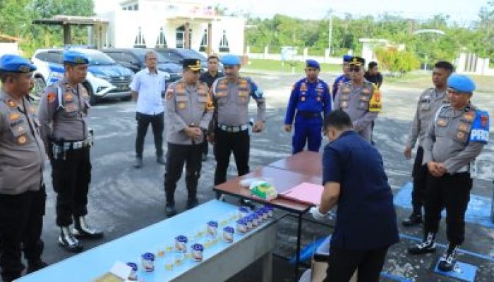 Tes Urine Mendadak, Lima Oknum Polisi di Meranti Terjaring Positif Sabu