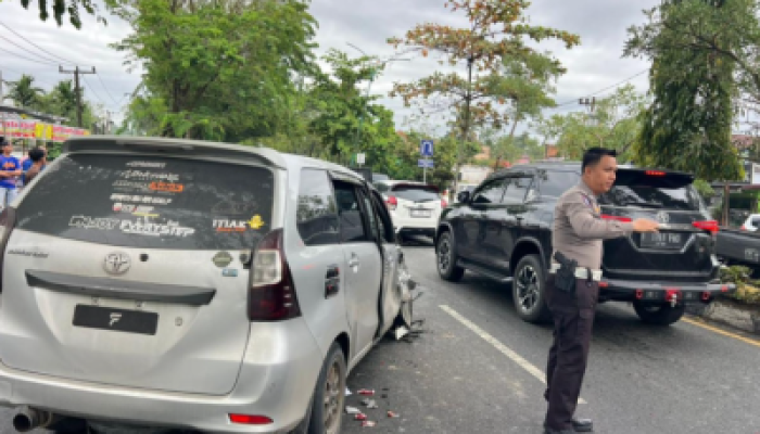 Laka Lantas di Bangkinang Kota, Satlantas Lakukan Mediasi Antar Pihak