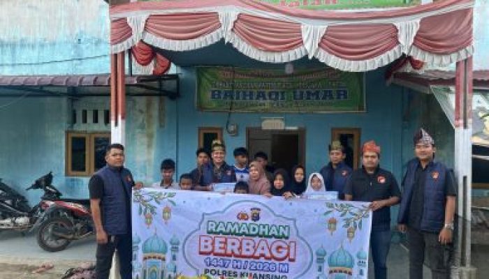 Ramadan Berbagi, Satresnarkoba Polres Kuansing Santuni Dua Panti Asuhan