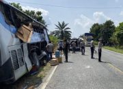 Tabrakan Maut di Lintas Timur Pelalawan, Empat Penumpang Bus Tewas