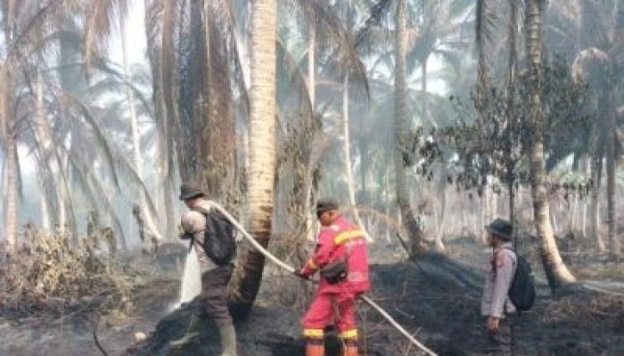 Hotspot Terdeteksi di Tempuling, Polisi dan Tim Gabungan Lakukan Pendinginan