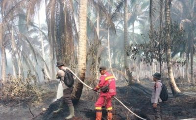 Hotspot Terdeteksi di Tempuling, Polisi dan Tim Gabungan Lakukan Pendinginan