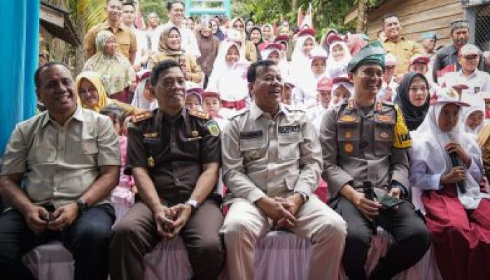 Bupati Kuansing Resmikan Jembatan Merah Putih Presisi di Pucuk Rantau
