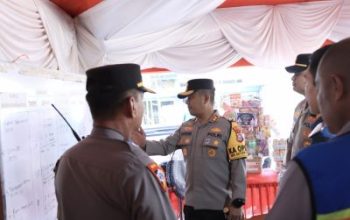 Kapolres Inhil Tinjau Pos Pengamanan Idul Fitri 2026, Tekankan Pelayanan Humanis