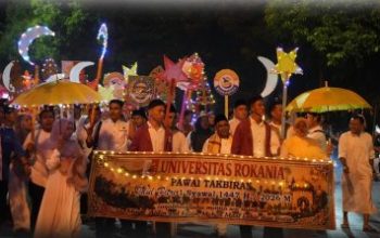 Obor dan Takbir Warnai Rohul, Tradisi Tahunan Satukan Warga