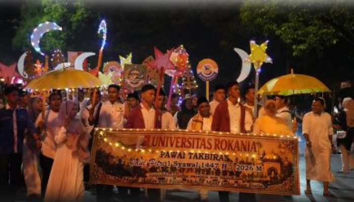 Obor dan Takbir Warnai Rohul, Tradisi Tahunan Satukan Warga