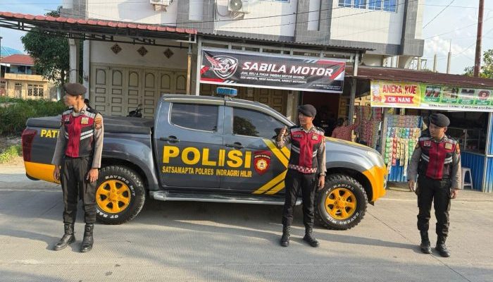 Antisipasi Gangguan Kamtibmas, Polisi Lakukan Patroli Rutin di Tembilahan
