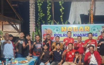 Dukung Timnas, Kapolres Kuansing Gelar Nobar Bersama Masyarakat
