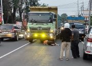 Motor Tabrak Truk di Jalan Raya Tembelang Jombang, Satu Pengendara Terluka