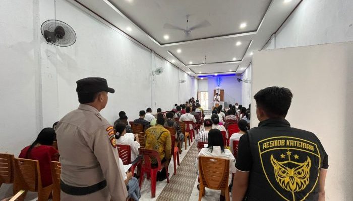 Polsek Kateman Amankan Ibadah Paskah, Situasi di Sungai Guntung Kondusif