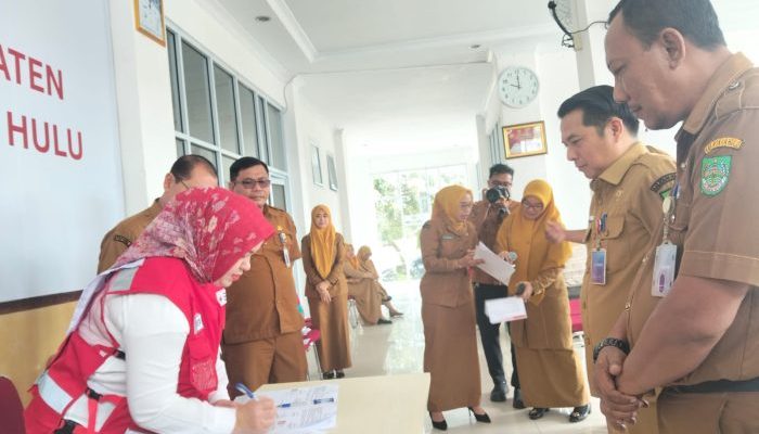 Stok Darah Menurun, PMI Rohul dan OPD Gelar Donor Darah Rutin