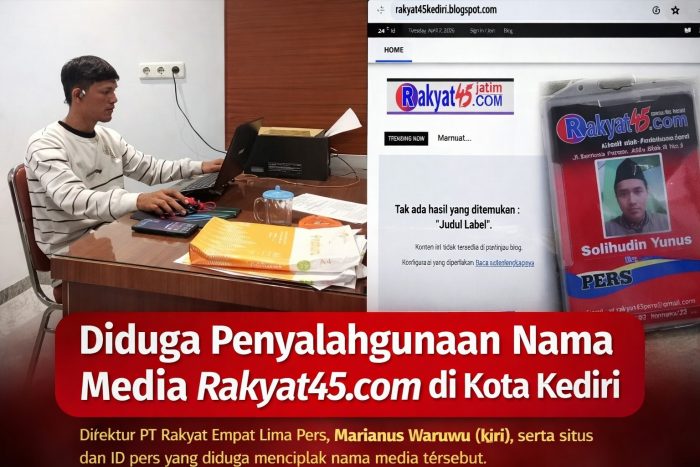 PT Rakyat Empat Lima Pers Keberatan, Ada Dugaan Penyalahgunaan Identitas Media di Kediri