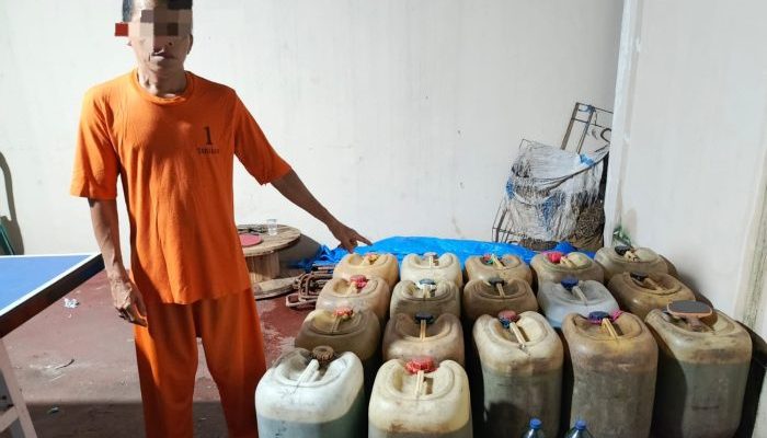 Diduga Timbun Pertalite, Warga Enok Ditangkap Satreskrim Polres Inhil