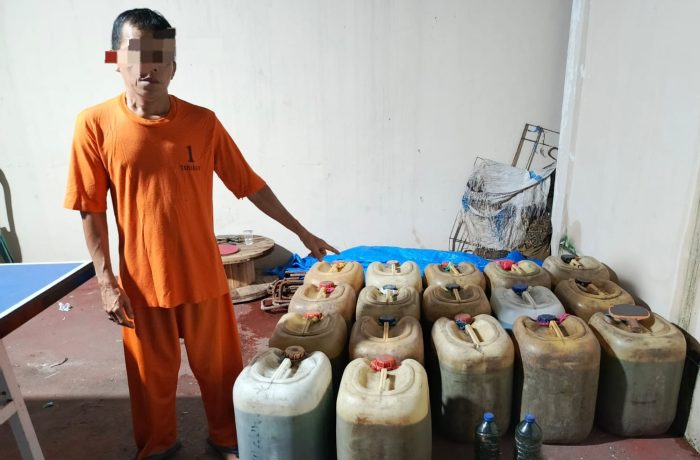 Diduga Timbun Pertalite, Warga Enok Ditangkap Satreskrim Polres Inhil