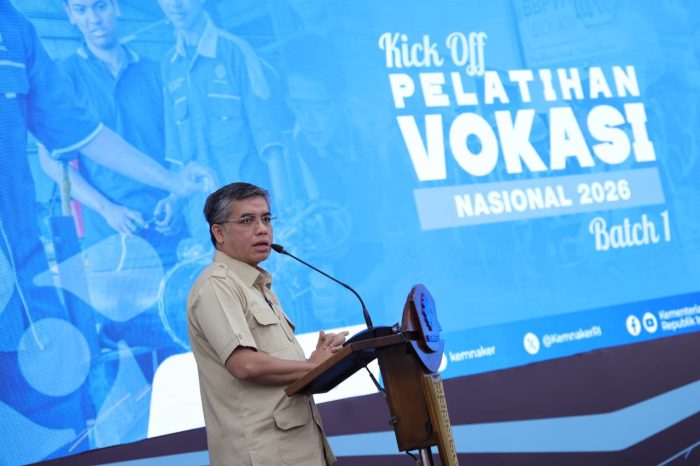 Kemnaker Luncurkan Pelatihan Vokasi Nasional 2026, Libatkan 10 Ribu Peserta