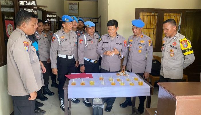 Sidak Internal, Polres Inhil Periksa Urine Personel Polsek Reteh