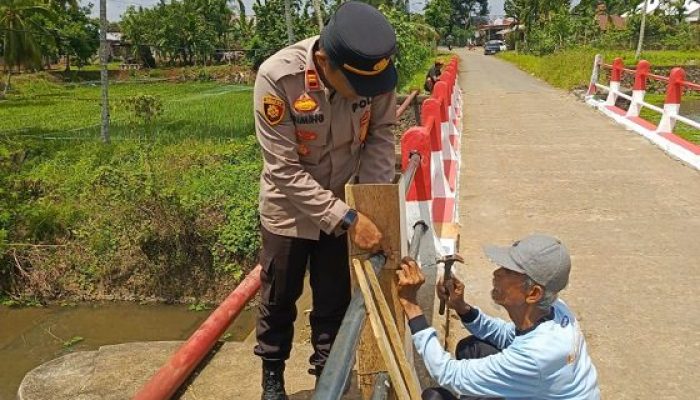 Program BELIDA, Polres Musi Rawas Revitalisasi Jembatan Penghubung Antar Desa