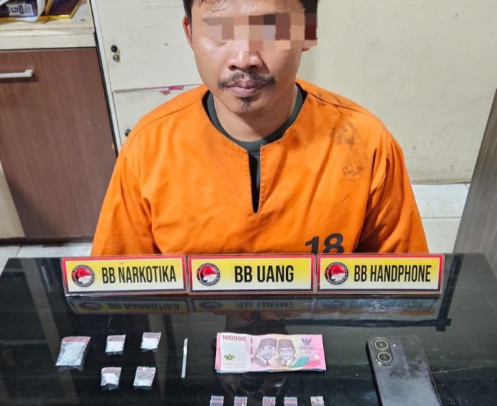 Satu Pengedar Sabu Dibekuk di Tembilahan, Polisi Amankan Barang Bukti 8,60 Gram
