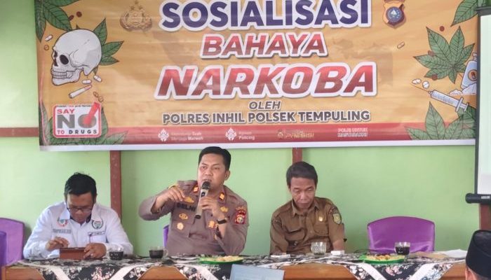 Cegah Penyalahgunaan Narkoba, Polsek Tempuling Edukasi Masyarakat