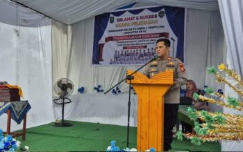 Polsek Tempuling Hadiri Pelepasan Siswa SMKN 1 Tempuling, Sampaikan Bahaya Narkoba