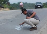 Perbaikan Jalan Simpang Minas Tualang Timur Masuk Tahap Penentuan Titik STA