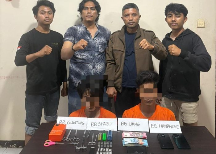 Transaksi Shabu di Sungai Nyiur Terbongkar, Dua Pelaku Diamankan Polisi