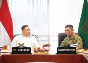 SF Hariyanto Sambut Kunjungan Brigjen TNI Bram Pramudia di Kantor Gubernur Riau
