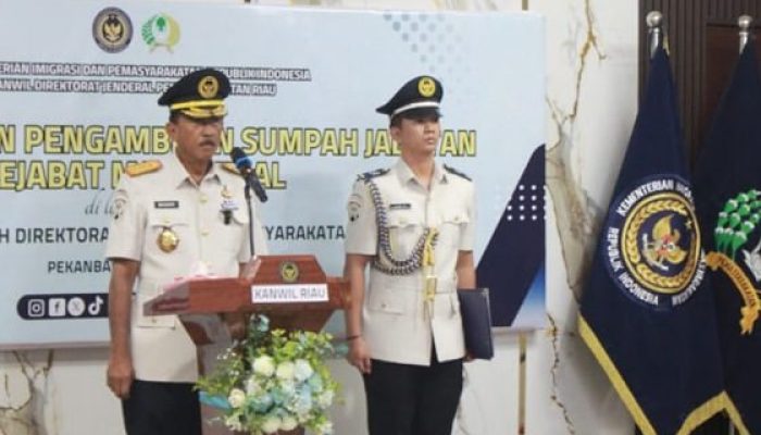 Tiga Pejabat Struktural Lapas Narkotika Rumbai Resmi Dilantik