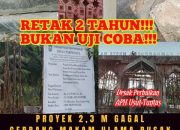 Proyek Gerbang Wisata Religi Rp2,3 M di Inhil Retak Parah, KKSA Minta Audit dan Penyelidikan