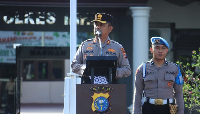 Kapolres Inhil Pimpin Apel Pengamanan Pawai Malam Takbir Idul Adha 1447 H