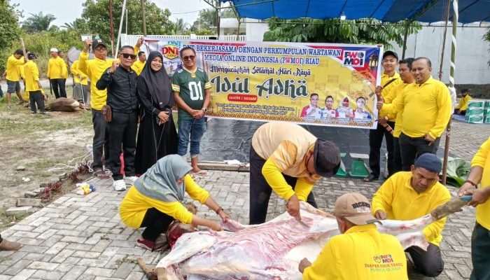 Perkuat Solidaritas, PWMOI Riau Gelar Penyembelihan Hewan Kurban Perdana