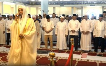 Ribuan Jemaah Padati Masjid Agung Islamic Center Rokan Hulu Saat Salat Iduladha