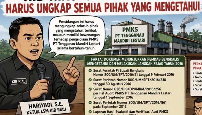 Jelang Sidang Perdana, KIB Riau Dorong Pengungkapan Menyeluruh Kasus PMKS PT TML