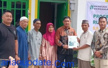 Baznas Riau Resmikan Rumah Layak Huni untuk Warga Desa Wonosari Bengkalis