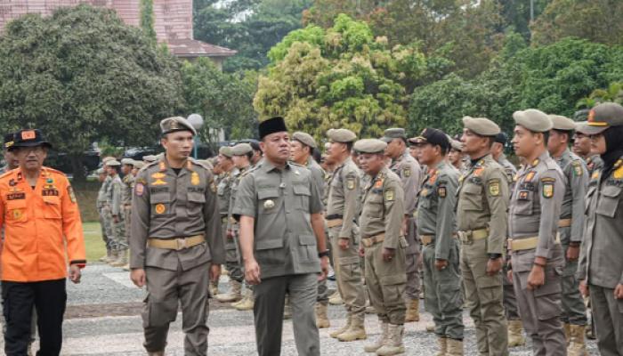 Bupati Suhardiman Pimpin Apel Kesiapan Personel Sambut MTQ Riau dan Festival Pacu Jalur