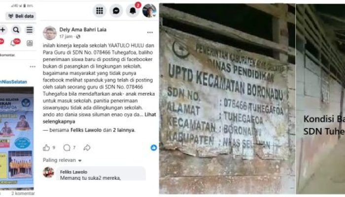 Viral di Media Sosial, Dugaan Tata Kelola SDN 078466 Tuhegafoa Diminta Diusut Secara Transparan