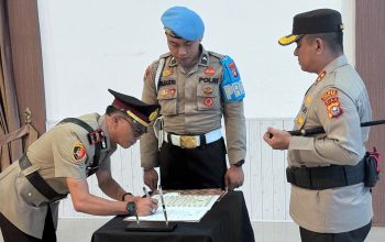 Polres Indragiri Hilir Gelar Sertijab Kabagops, Kapolsek Pulau Burung dan Kapolsek Kempas