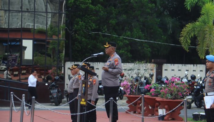 Perdana Pimpin Apel, Kapolres Inhil AKBP Donny Eko Listianto Tekankan Disiplin