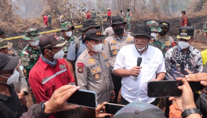 Menteri LH Tinjau Karhutla Kampar, 4 Hektare Lahan Terbakar Berhasil Dipadamkan