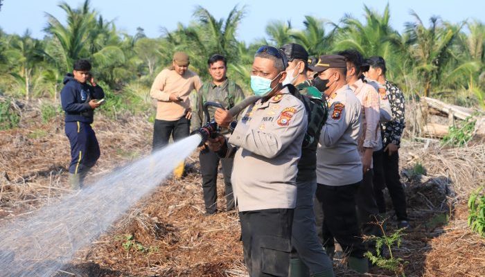 Kapolres Inhil Pimpin Pemadaman Karhutla di Gaung, Warga Diimbau Tak Bakar Lahan