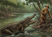 Diterkam Buaya Saat Menyeberang Sungai, Warga Meranti Selamat dengan Luka di Kaki